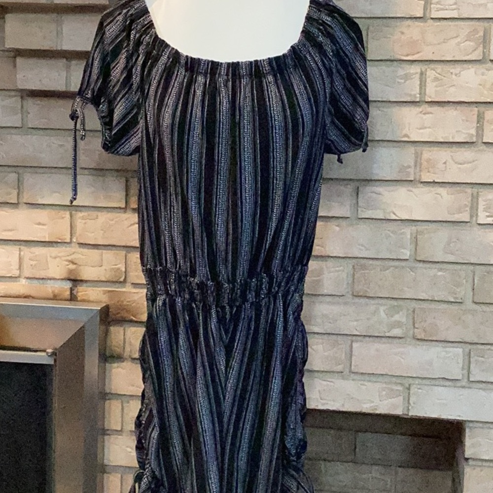 Derek Heart Striped romper shorts